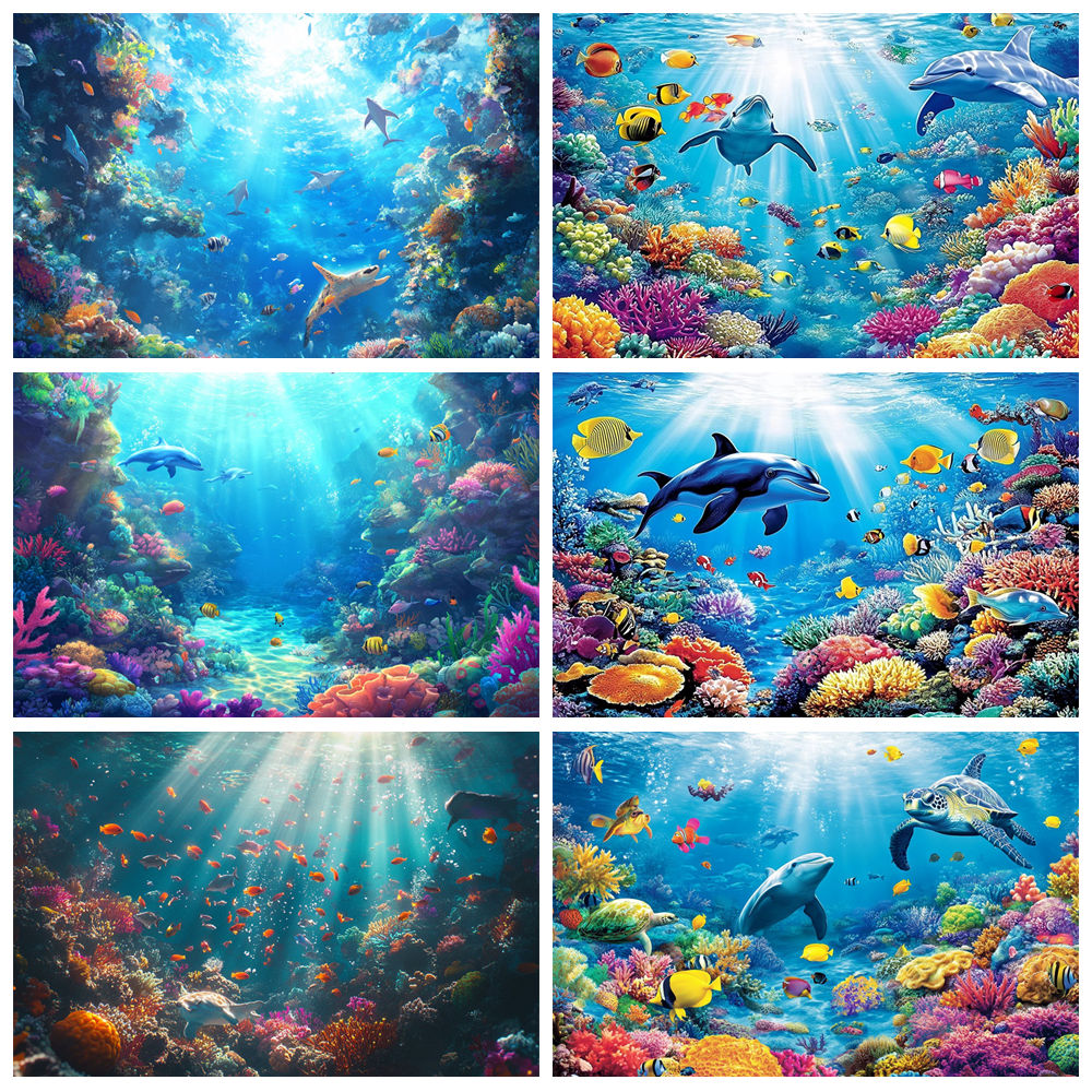 Underwater World Background  F - огляд і ціна Aquarium Fish Dolphin