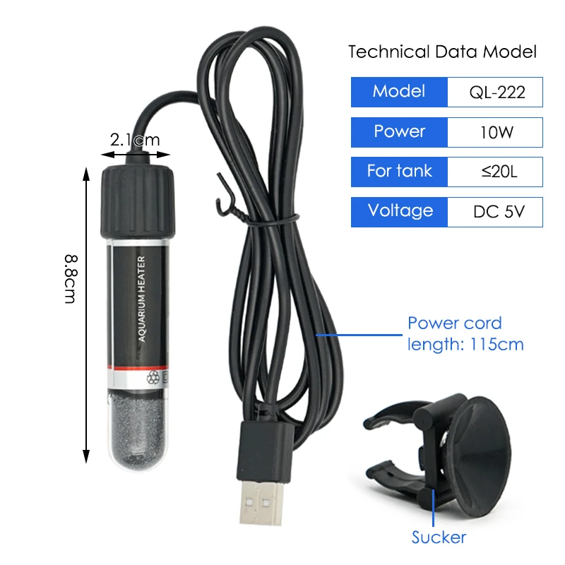 USB Mini Aquarium heating rod  - огляд і ціна Aquarium Heater Submersible