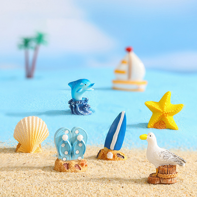 Cartoon Surfboard Seashells Se - огляд і ціна Aquarium Fish Dolphin
