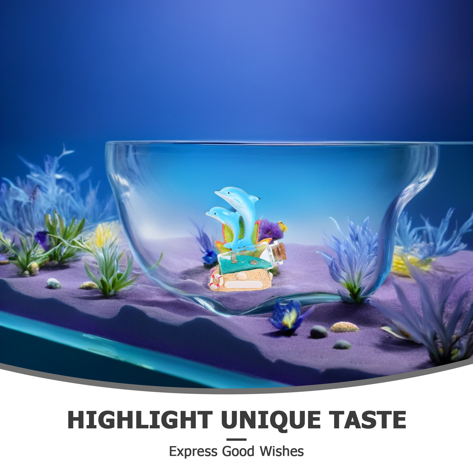 Dolphin Sculpture Drift Bottle - огляд і ціна Aquarium Fish Dolphin