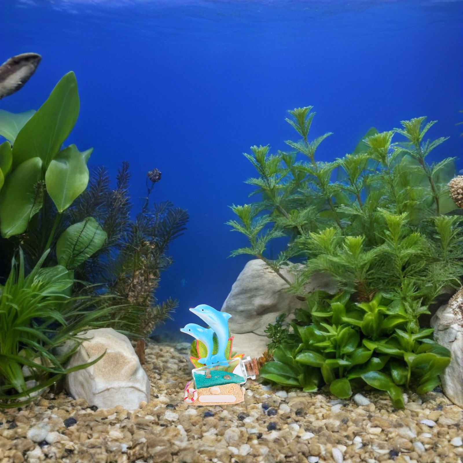 Dolphin Sculpture Drift Bottle - огляд і ціна Aquarium Fish Dolphin