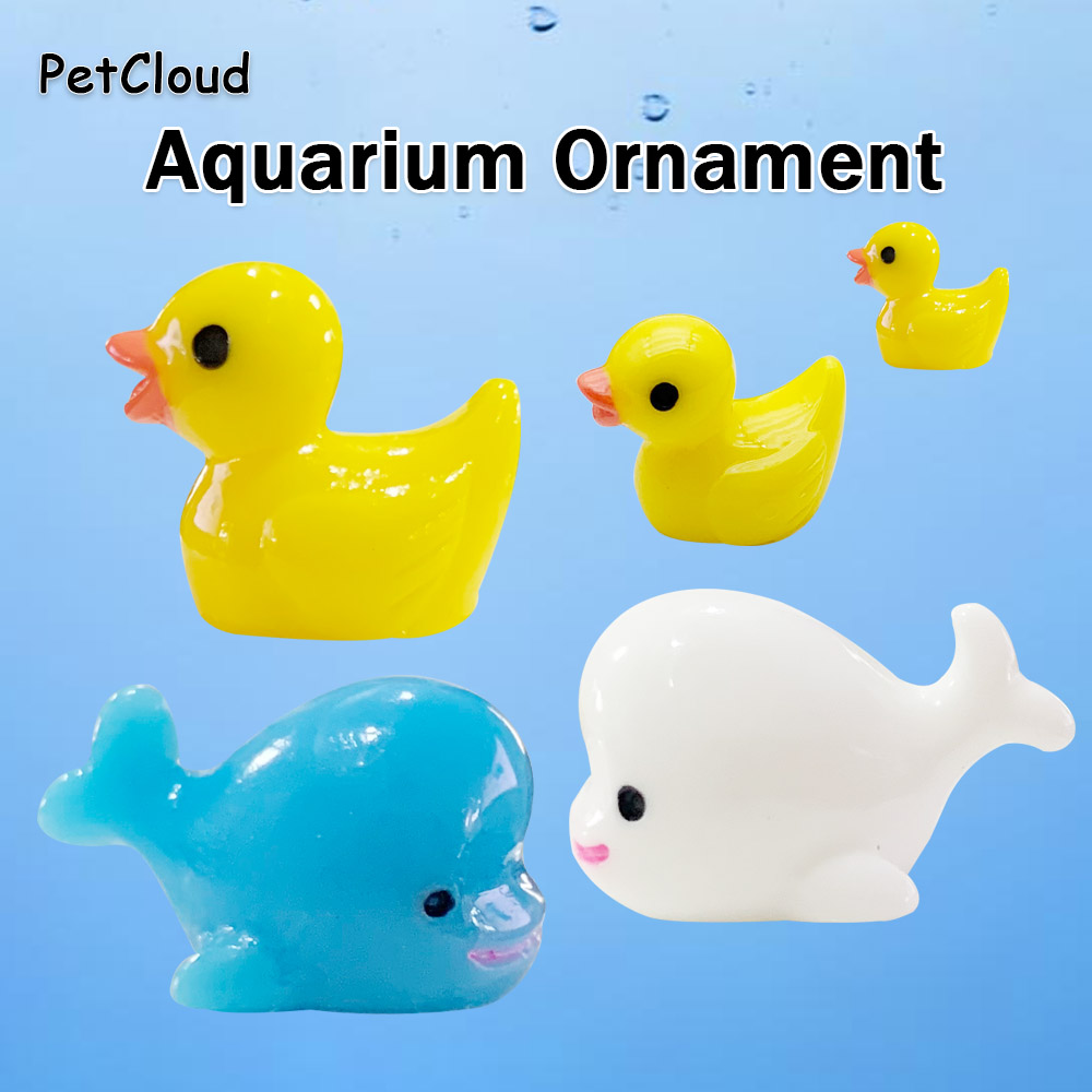 5pcs Fish Tank Ornament Ducks  - огляд і ціна Aquarium Fish Dolphin